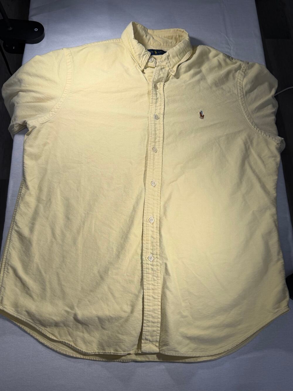 Polo Ralph Lauren Yellow Oxford Button Down Shirt Menโs L